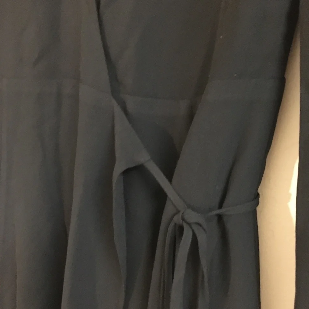 Reformation Mini Wrap Dress Size SP Black Party Cocktail Wedding Evening - Picture 7 of 15